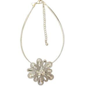 Chico's Flower Pendant in Silver Tone
